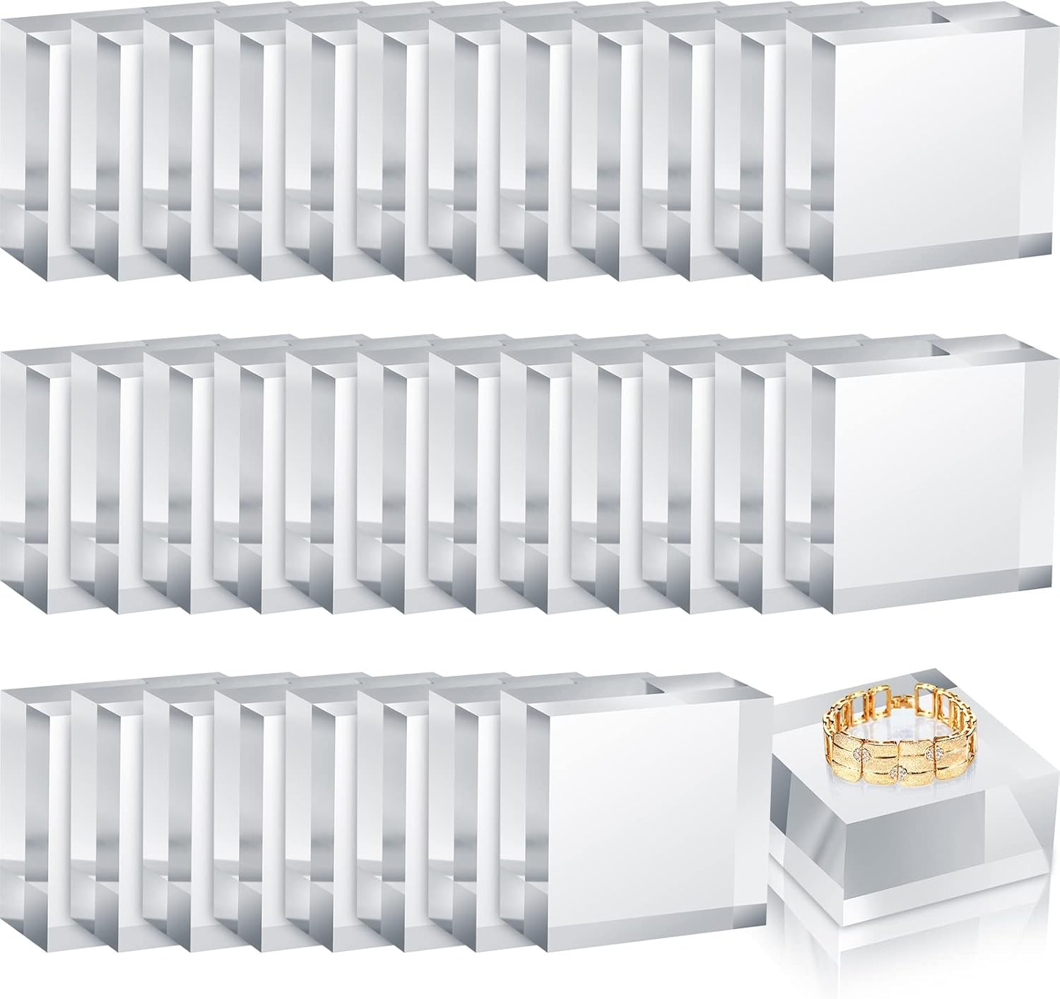 32 Pcs 2 x 2 x 1 Inch Clear Square Display Block Acrylic Polished Acrylic Cube . gallery