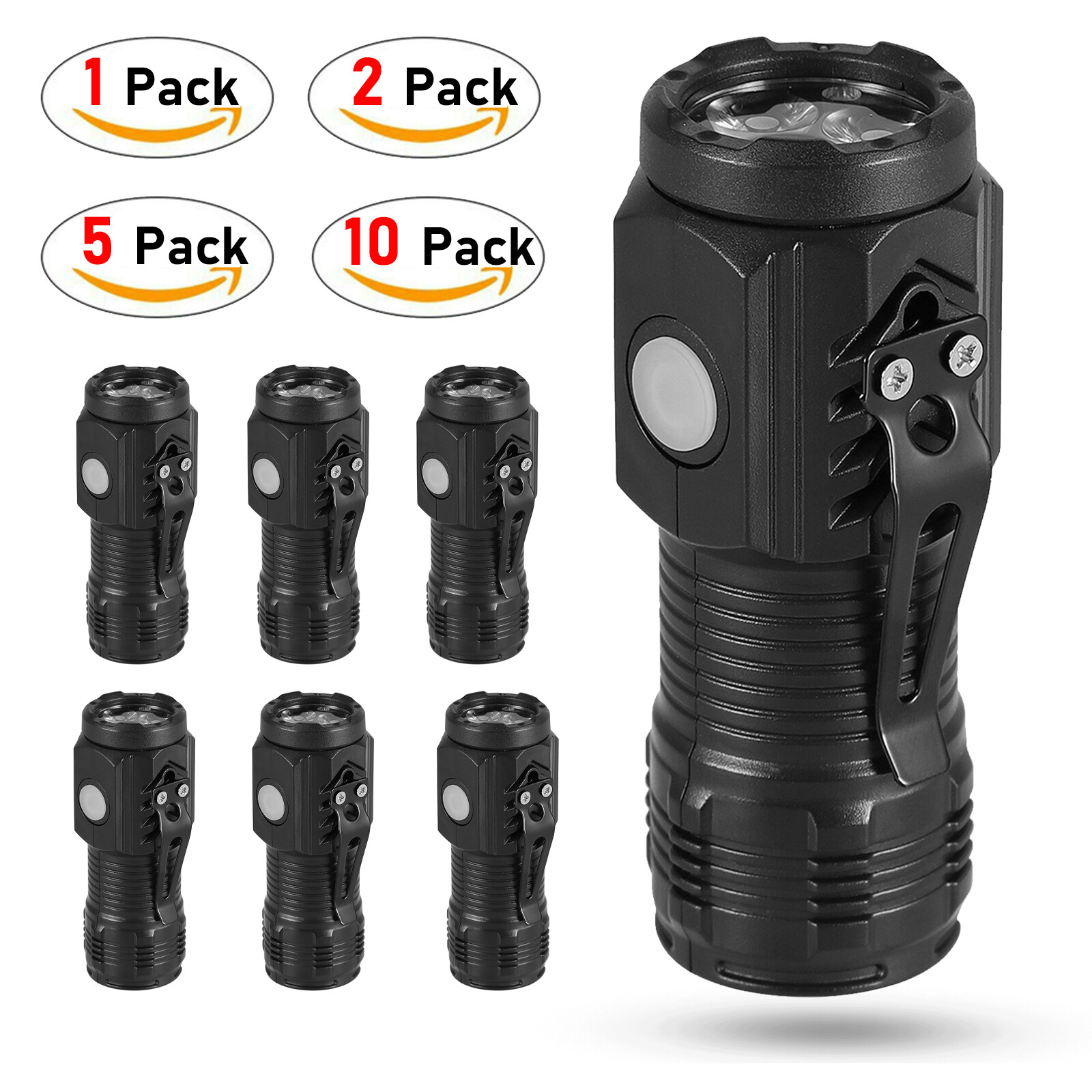 1-10Pack Super Bright LED Flashlight Tactical Rechargeable LED Work Lights Torch gallery