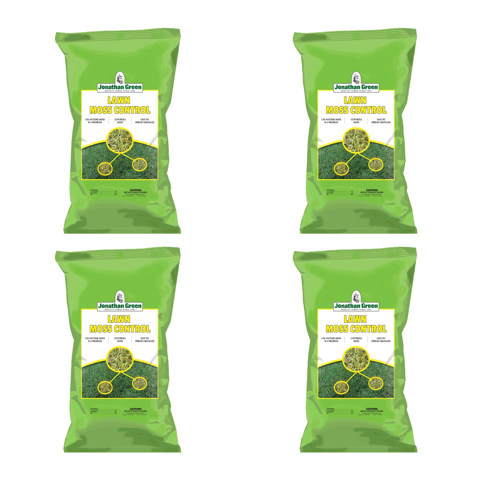 Jonathan Green (#11457) Lawn Moss Control, 20lb bag (covers 5,000 sq ft), 4 Pack gallery