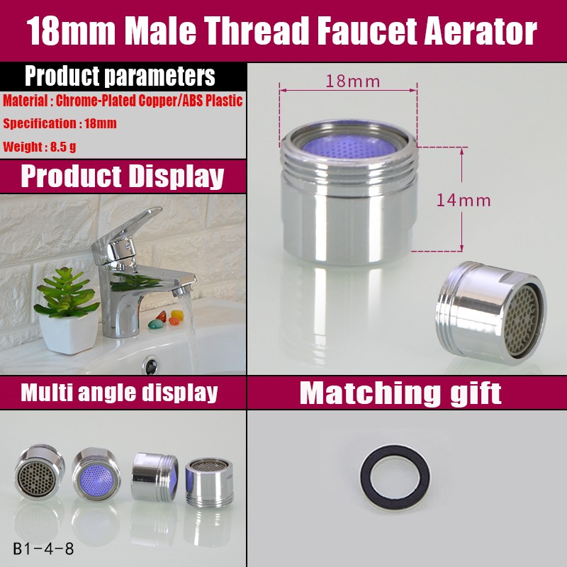 Faucet Aerator Kitchen/Bathroom Basin Stable Water Pressure filter 18mm-28mm gallery