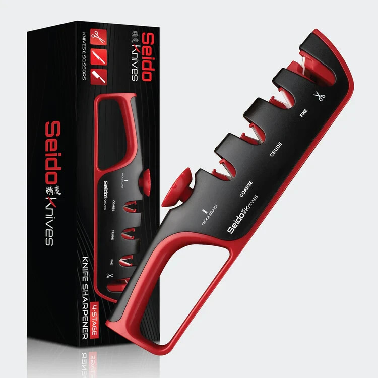 4-Stage Professional Knife Sharpener - Adjustable Angle Guide gallery