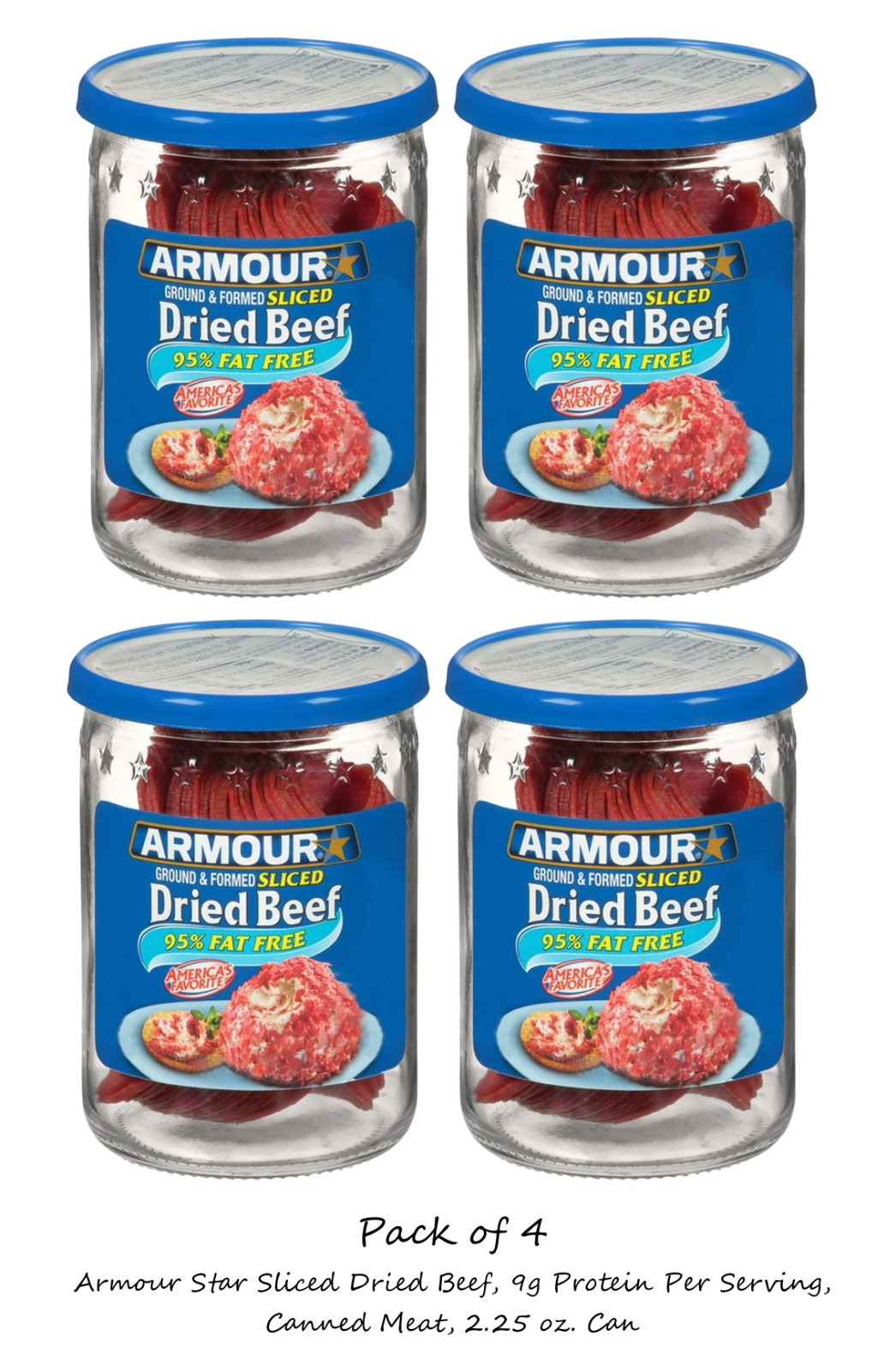 (4 pack) Armour Star Sliced Dried Beef, Jarred Meat, 2.25 oz. gallery