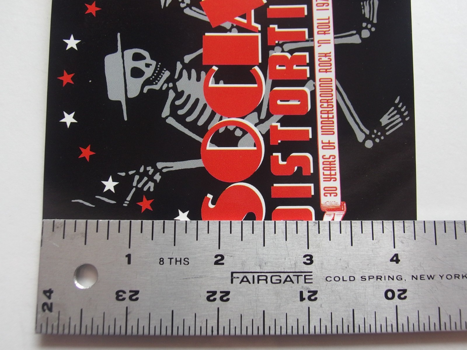 Social Distortion 30 Years Skeleton Logo Sticker C&D Visionary Punk Rock 4x4.25" gallery