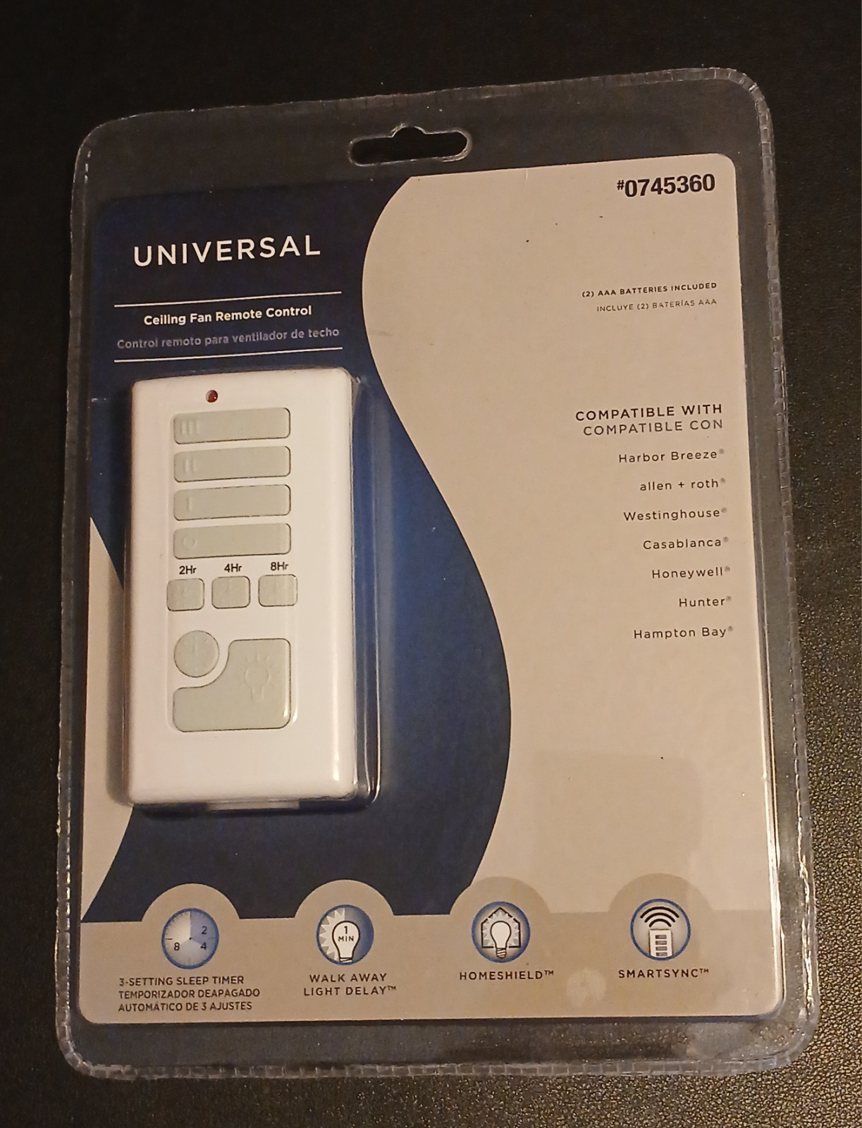 Harbor Breeze Universal Ceiling Fan Remote Control. With 2-4-8 HR Sleep Timer! gallery