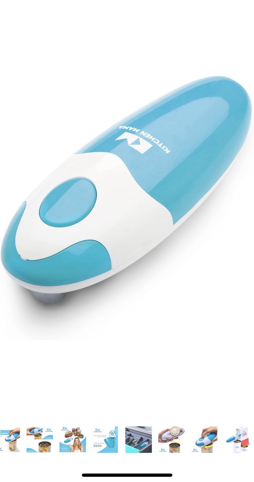 Kitchen Mama Electric can opener. Open Cans with A Simple Press (Blue) gallery