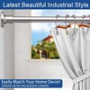 Industrial Shower Curtain Rod - 2-in-1 Design 43-72 Inches Brushed Nickel gallery