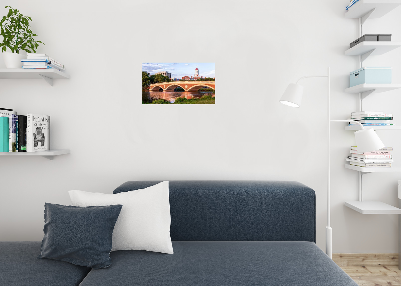 John W Weeks Bridge Footbridge Cambridge Photo Art Print Poster 18x12 gallery