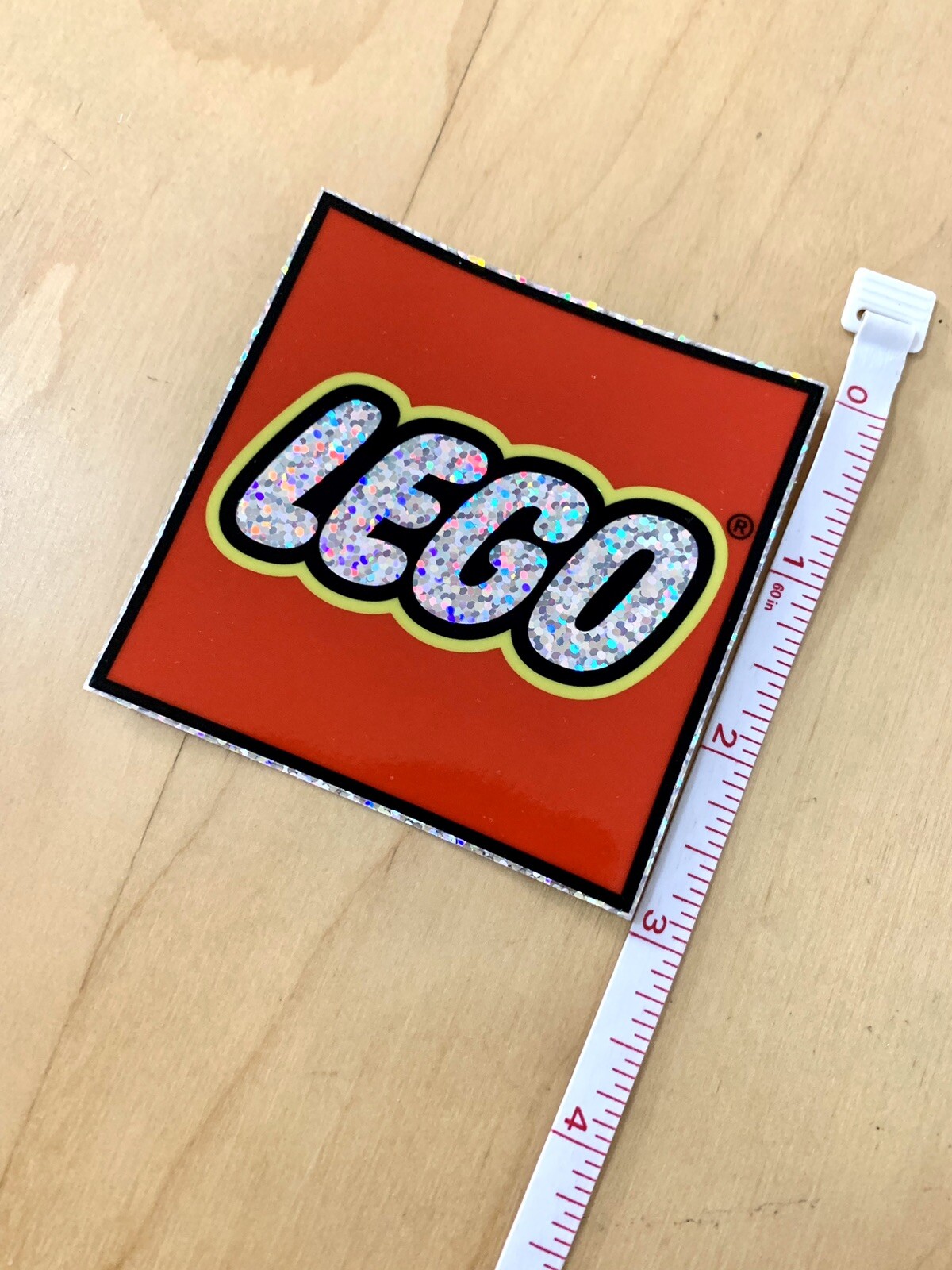 Lego Logo Sticker Glitter Shiny Vinyl Decal Red 3” Inch High Quality Waterproof gallery