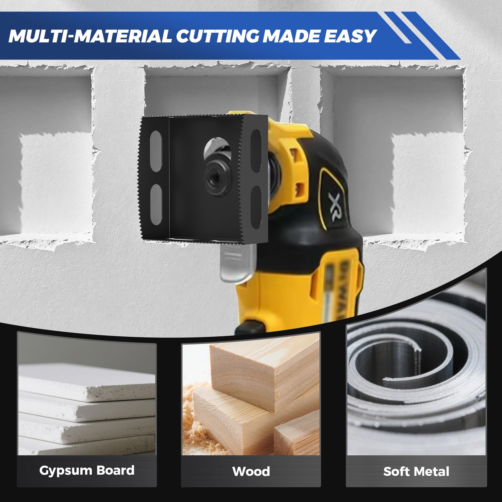 Upgraded Square Slot Cutter for Drywall, Stainless Steel Outlet Box Cutter fo... gallery