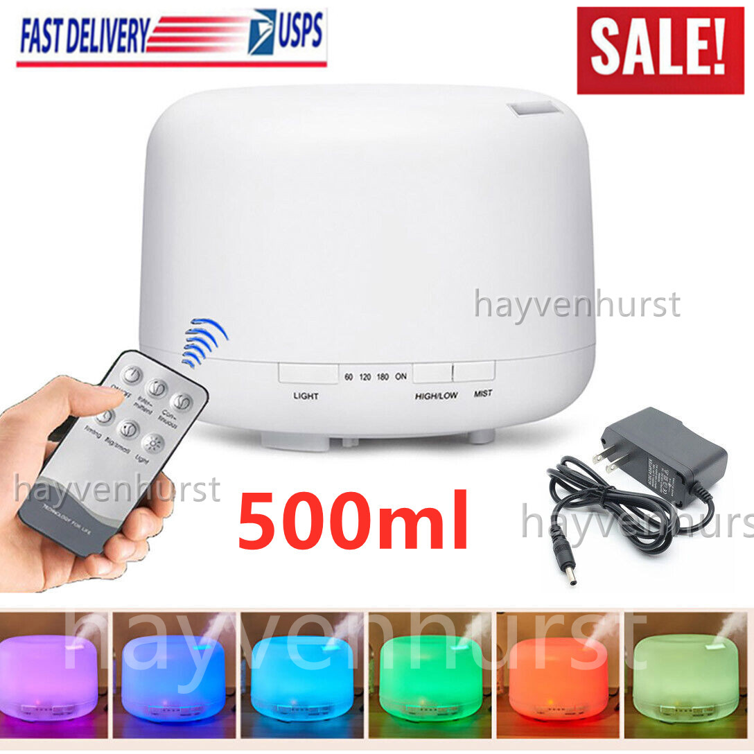 500ML Aroma Air 7 LED Essential Oil Diffuser Ultrasonic Aromatherapy Humidifier gallery