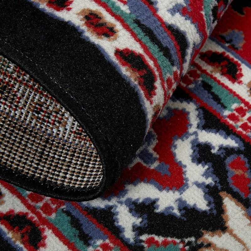Black Red 3pc Area Rug Set Border Accent Mat Room Carpet Runner Scatter 5 x 7 ft gallery