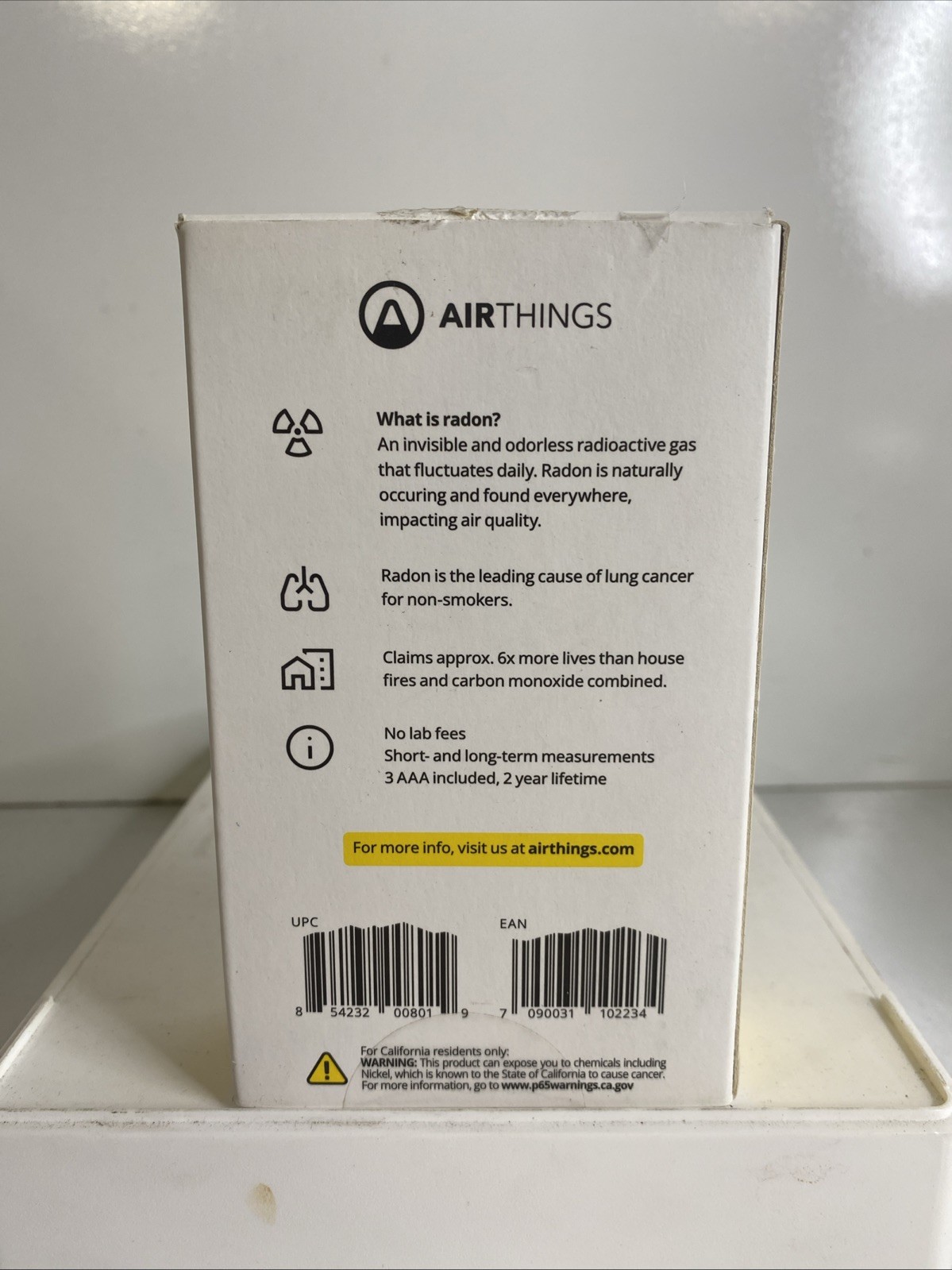 Airthings Corentium Home 223 Digital Radon Detector, Black/Gray, portable gallery