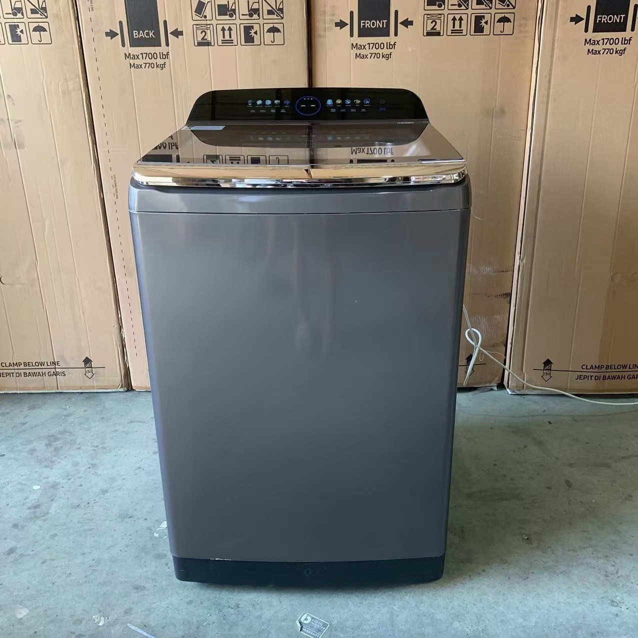 18kg Fully Automatic Top Load Washer Dryer Combo - Large Capacity - Gray gallery
