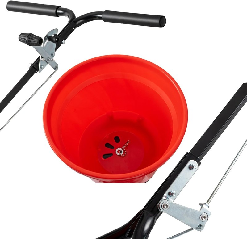 90LB Push Broadcast Spreader Walk-Behind Turf Spreader Fertilizer Garden Seeder gallery