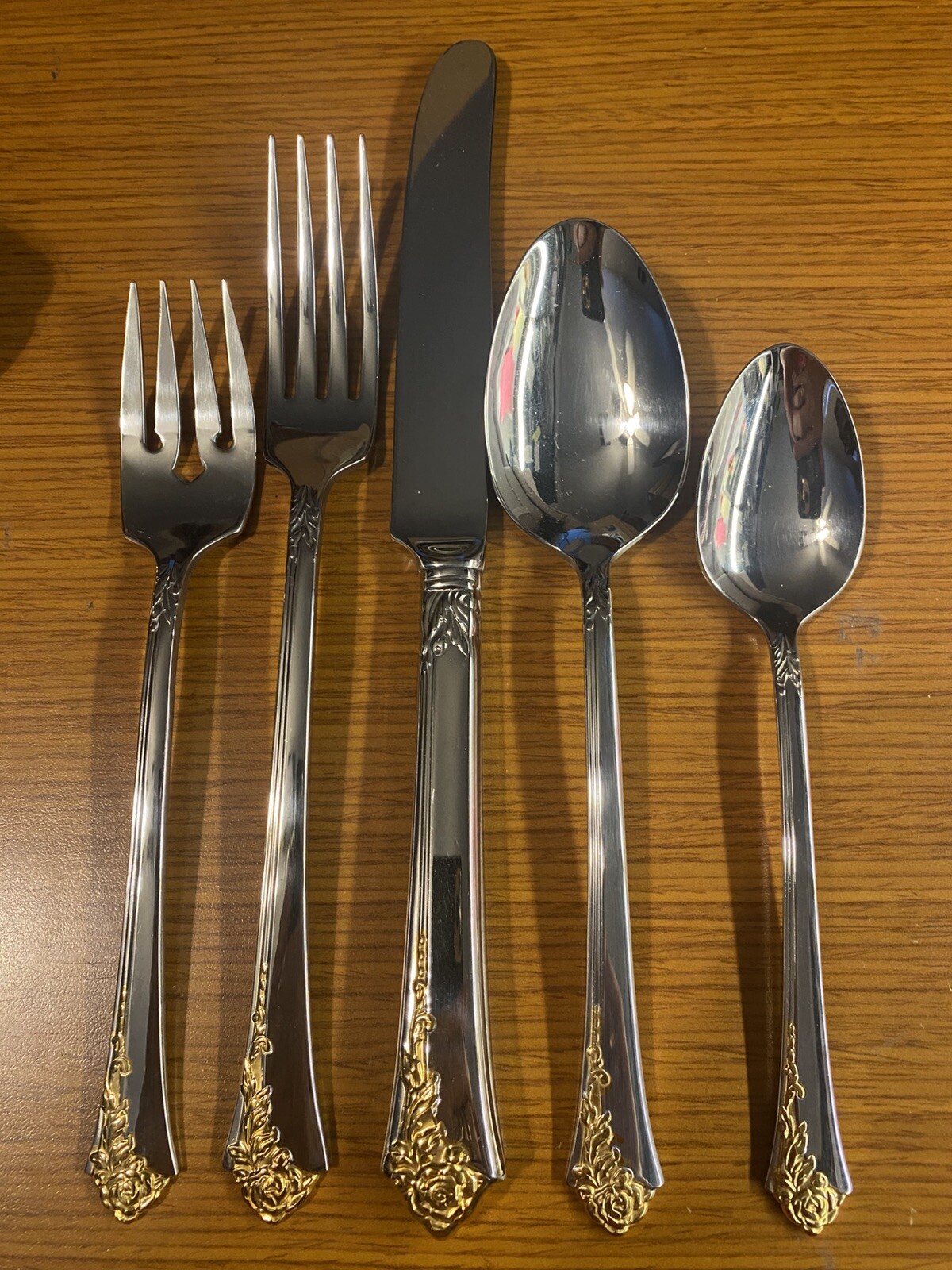 Oneida Golden Damask Rose Stainless Flatware You Choose Your Choice by the Piece gallery