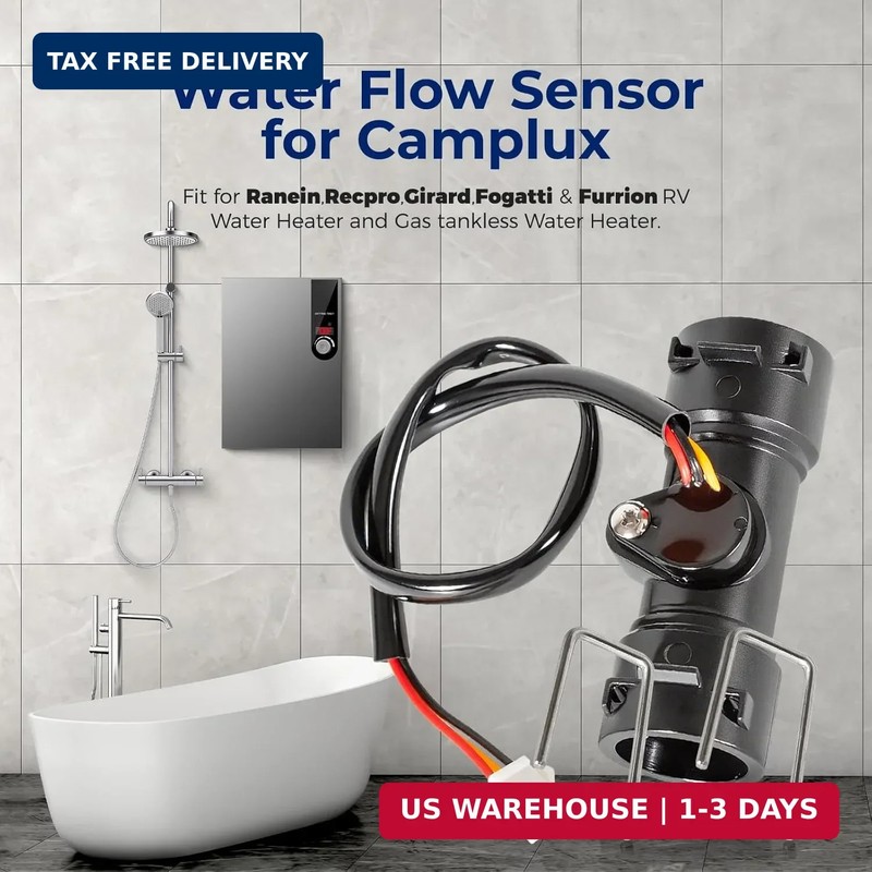 Water Flow Sensor Kit - Compatible with CAMPLUX, Ranein, Recpro, Girard, Fogatti gallery