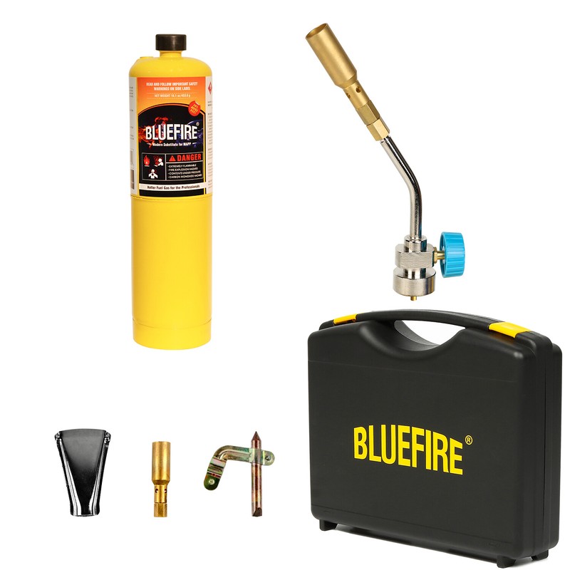 BLUEFIRE Solid Brass Pencil Flame Gas Welding Torch with Propane gas Kit gallery
