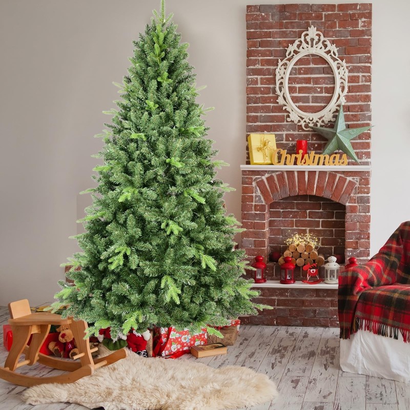 MAKEATREE 6ft Artificial Christmas Tree with 1296 Mixed PE & PVC Tips, Unlit ... gallery