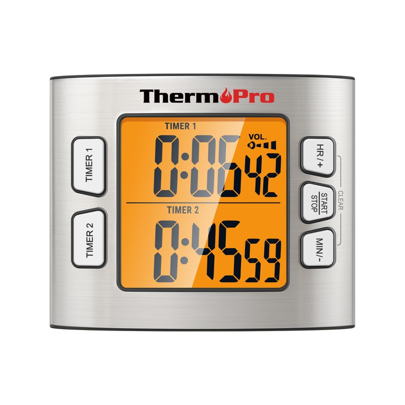 ThermoPro LCD Digital Kitchen School Timer Clock W/ Dual Countdown Stop Watches gallery