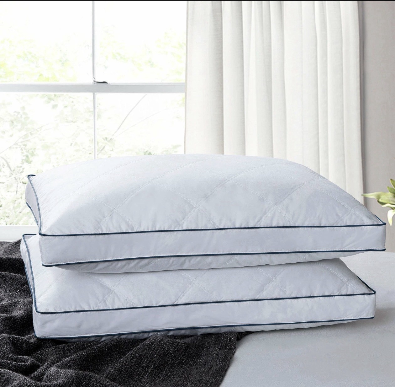 Queen Down Alternative Pillow Set 2 Luxury Hotel Soft Breathable Customizable gallery