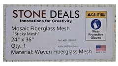 Mosaic STICKY Mesh for Back Mounted Tile 24″x36″, 4.0 Oz, *Manufacturer Direct!*