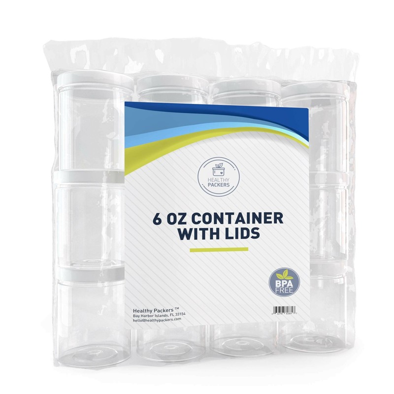 Healthy Packers Clear Empty Containers for Body Lotions, Creams (6 oz, 12 Pack) gallery