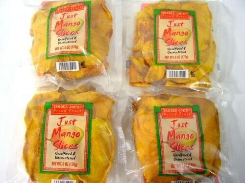 4 Packs Trader Joe's Dried Fruit Just Mango Slices 6 oz Each Pack gallery