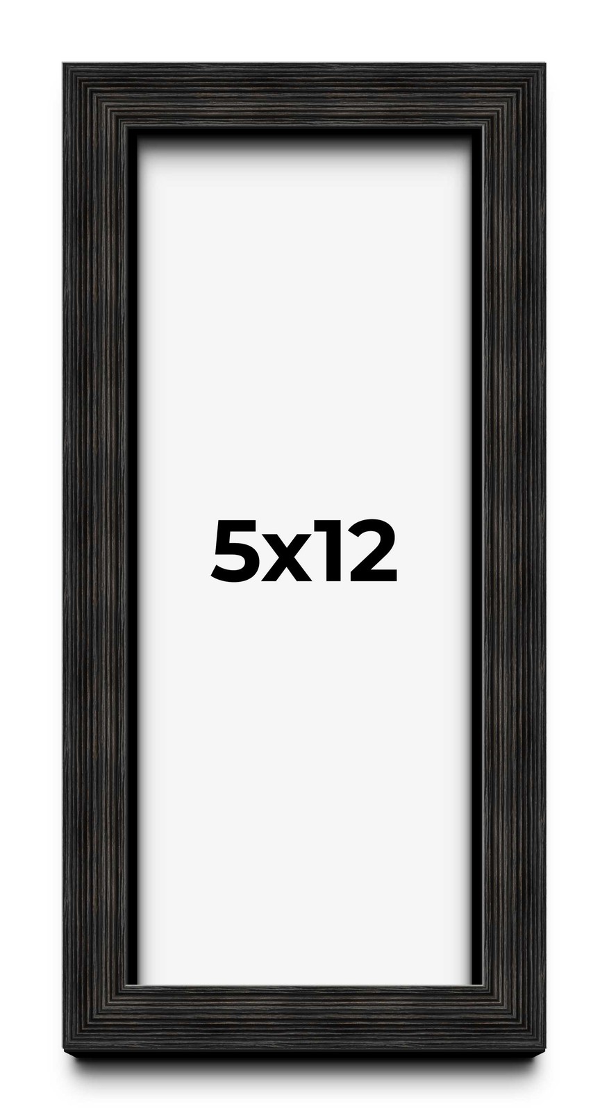 5x12 Shadow Box Black Rustic Barnwood Display Frame | 1.125 Inch Deep | 0.875 I gallery