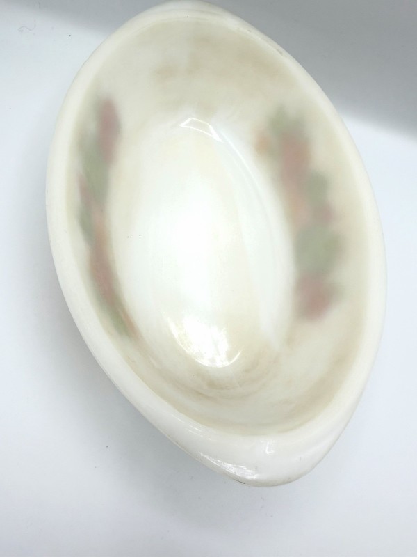 Glasbake Vegetable Medley 1-quart Casserole Dish J-235 Milk Glass gallery
