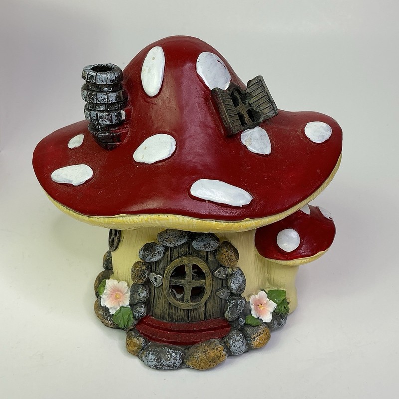 Cracker Barrel LED Lighted Mushroom Fairy House NIB Battery Operated gallery