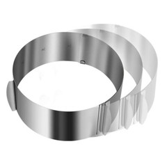 Adjustable Baking Round Cake Ring Mold 6-12″ Stainless Steel With Scaling Inside