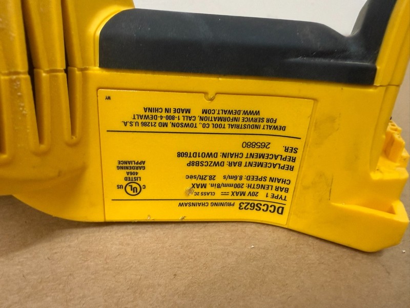 DEWALT DCCS623 20V MAX XR 8” Pruning Chainsaw (Tool Only) gallery