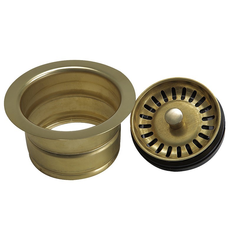 Nantucket Sinks 3.5EDF-PB Extended Flange Disposal Kitchen Drain, 3.5", Brass gallery