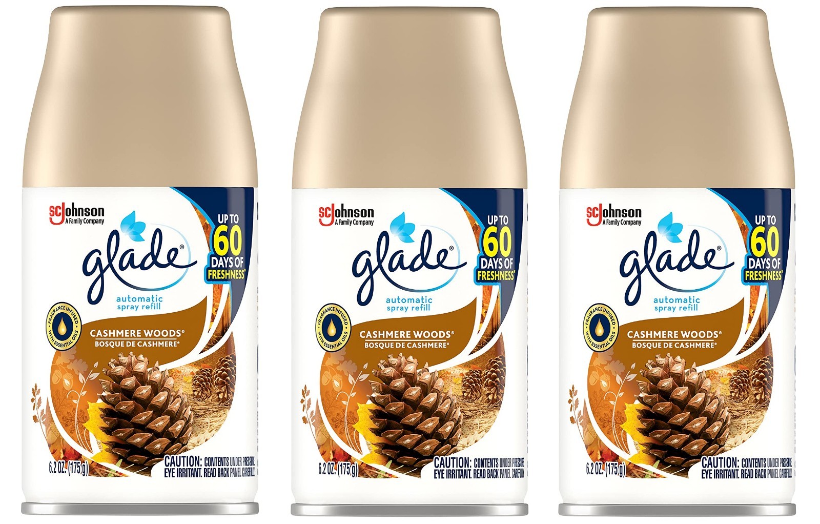 Automatic Spray Refill - Cashmere Woods - 6.2 Oz, Pack of 3, Air Freshener gallery