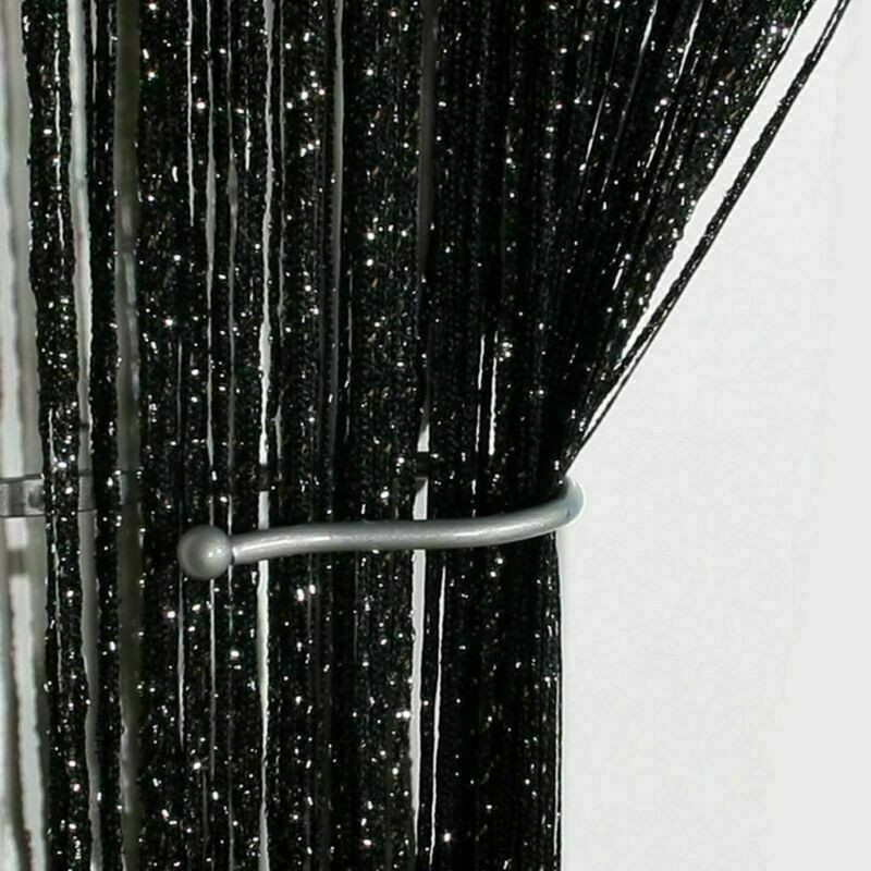 Glitter String Door Curtain Room Divider Fringe Tassel Window Panel 39inx78in gallery