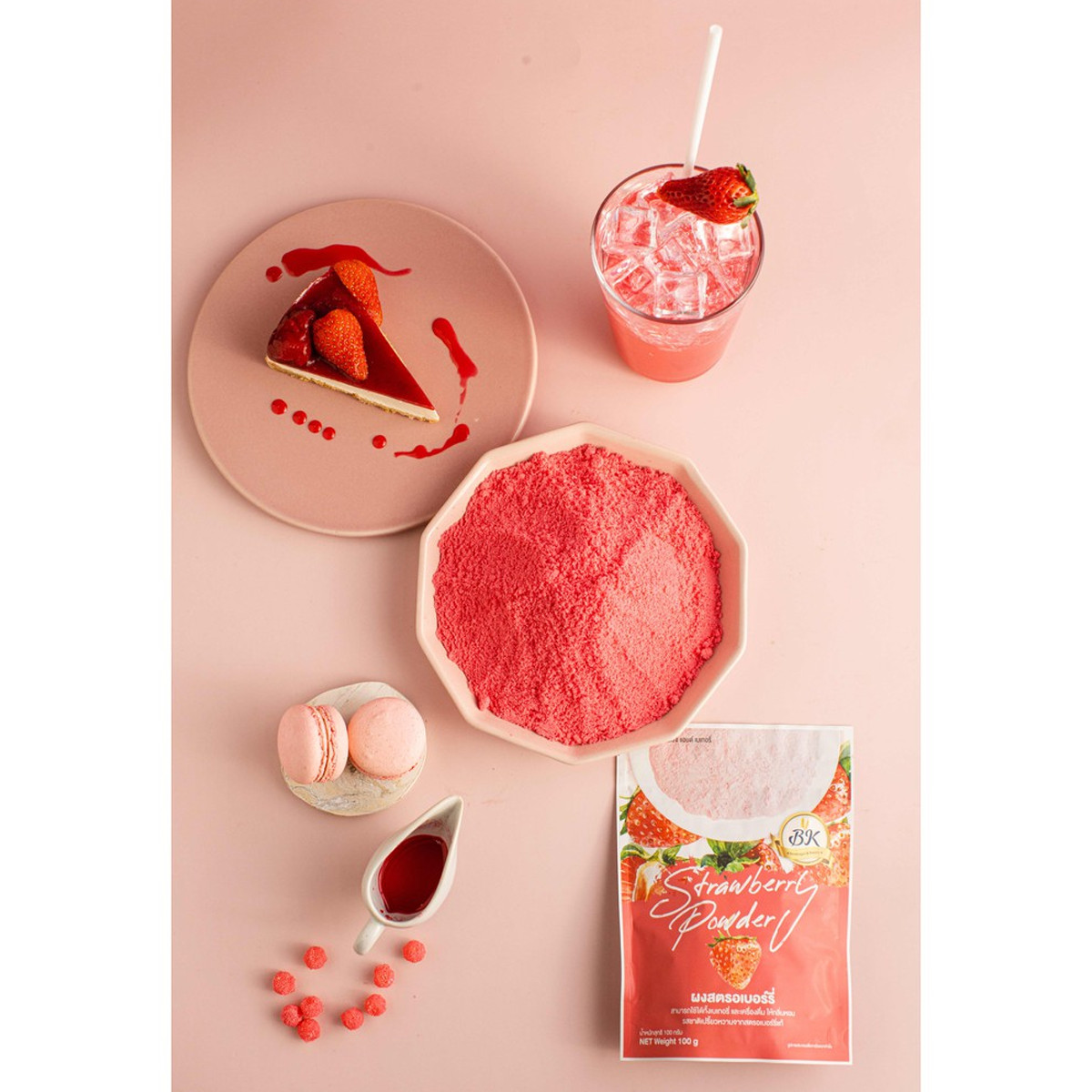 100g Strawberry Powder Drinks Cake Beverage Bakery ingredients gallery