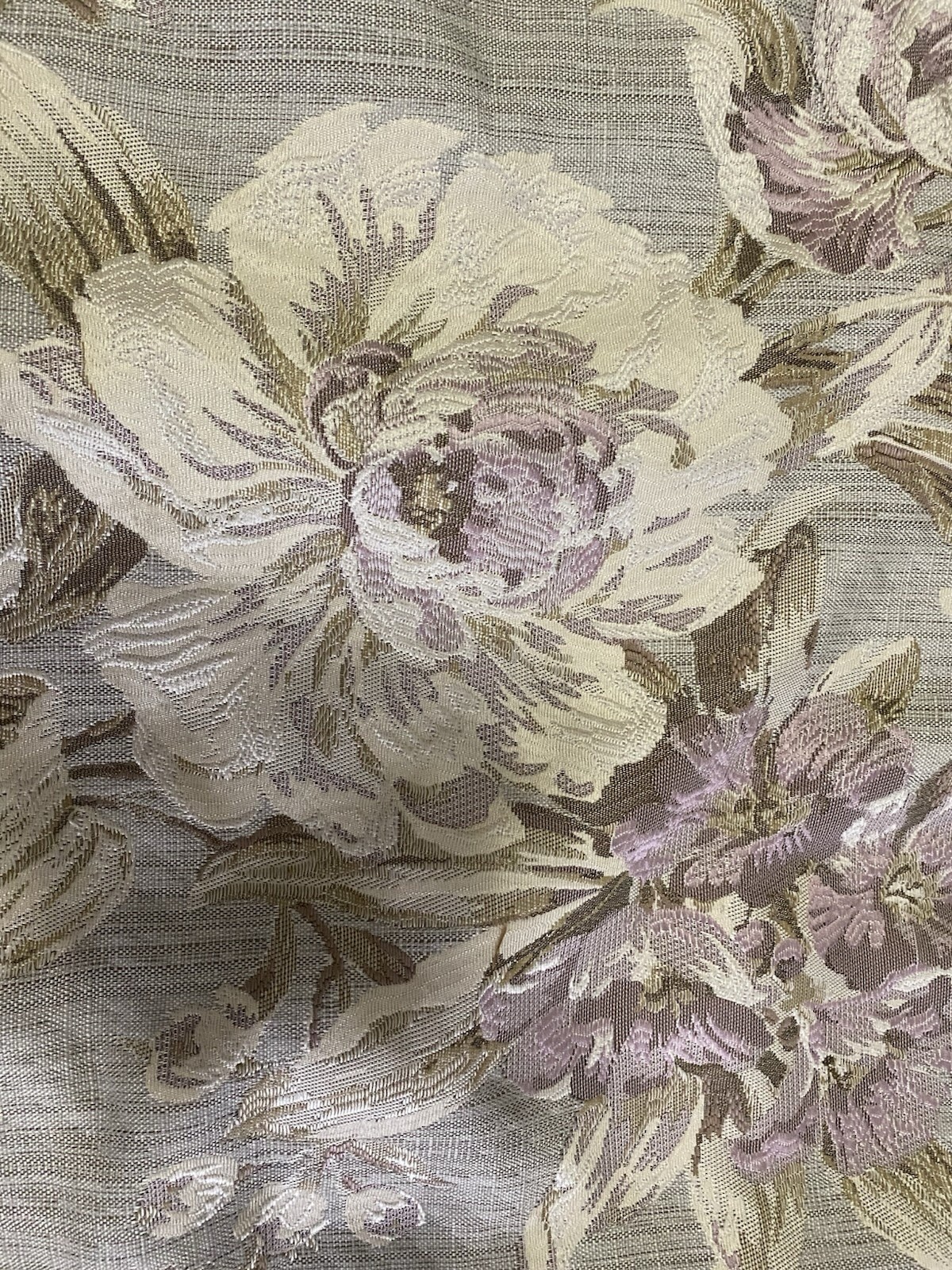 Croscill Floral Standard Pillow Shams Purple & Gray Damask Corded Zipper gallery