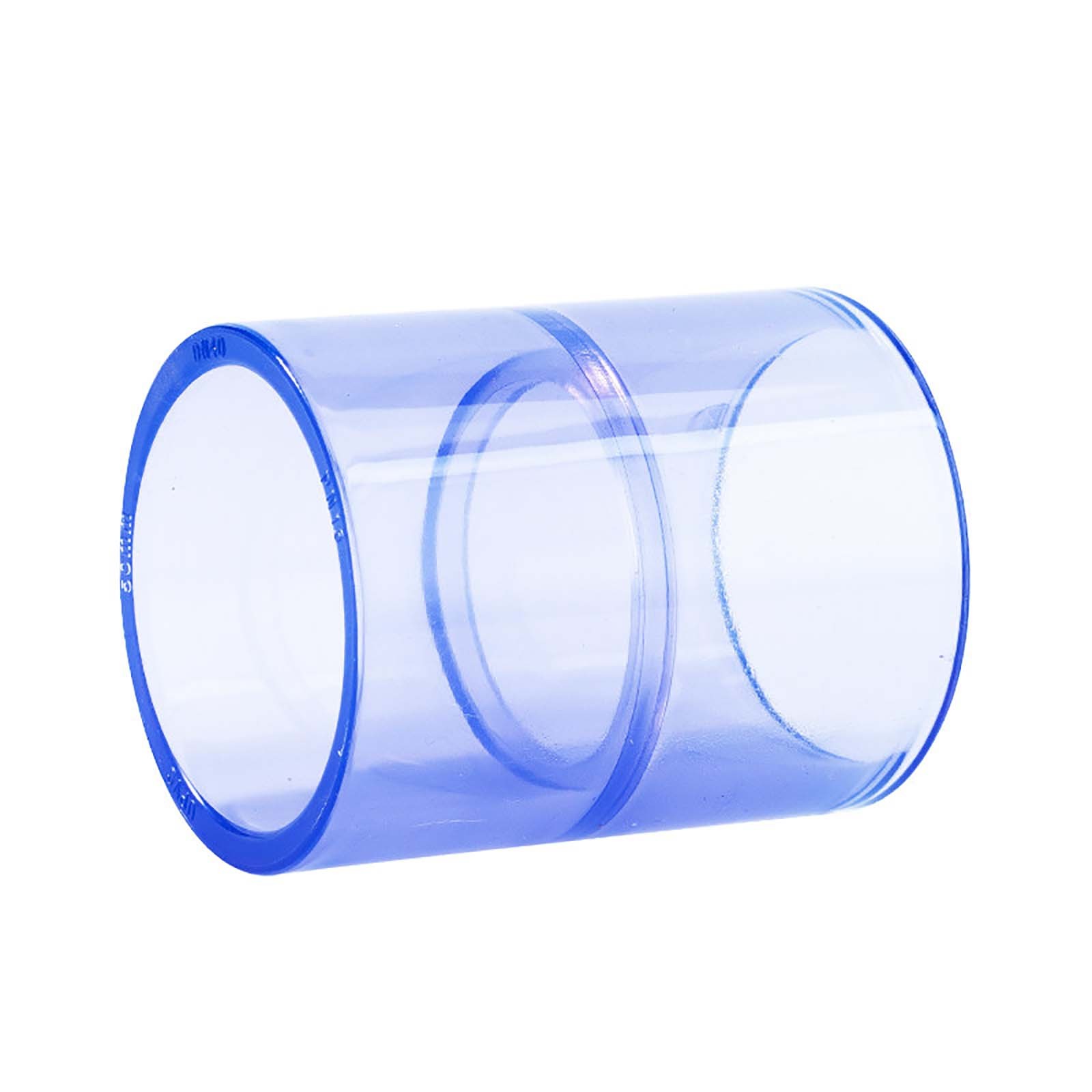 PVC Direct Pipe Fitting Straight Joint Water Pipe Socket Coupling 20~110mm Clear gallery