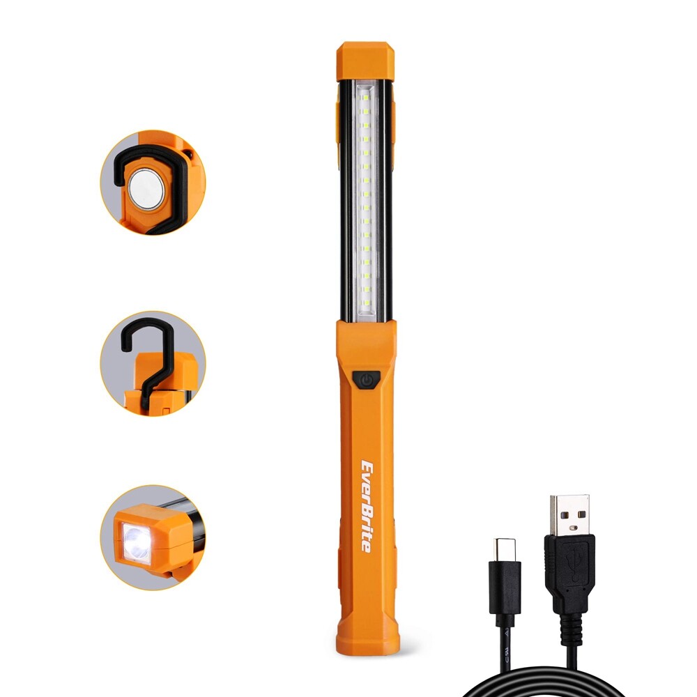 EverBrite 1000LM LED Work Light Rechargeable 4 Lighting Modes USB C Cable 1 PACK gallery