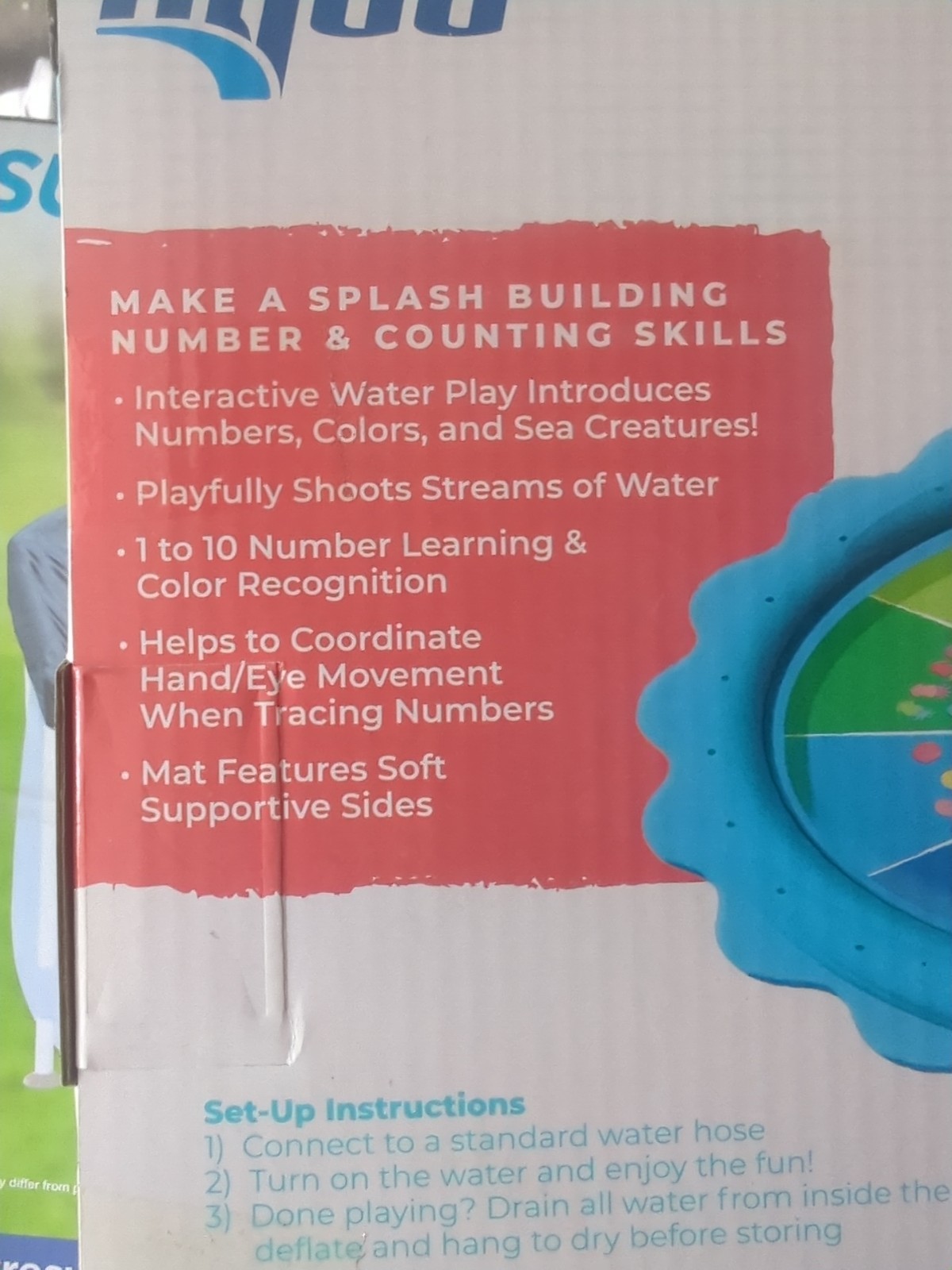 Splash Mat Inflatable Count With Me Learning Fun Creatures Color Recognize New! gallery