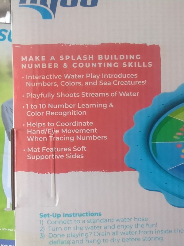 Splash Mat Inflatable Count With Me Learning Fun Creatures Color Recognize New! gallery