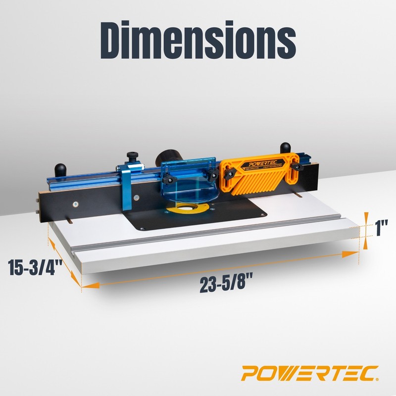 POWERTEC 71402 Bench Top Router Table and Fence Set, 24 in x 16 in MDF TOP gallery