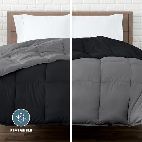 Twin/Twin Extra Long Comforter - Reversible Twin/Twin XL 07 - Black/Grey gallery