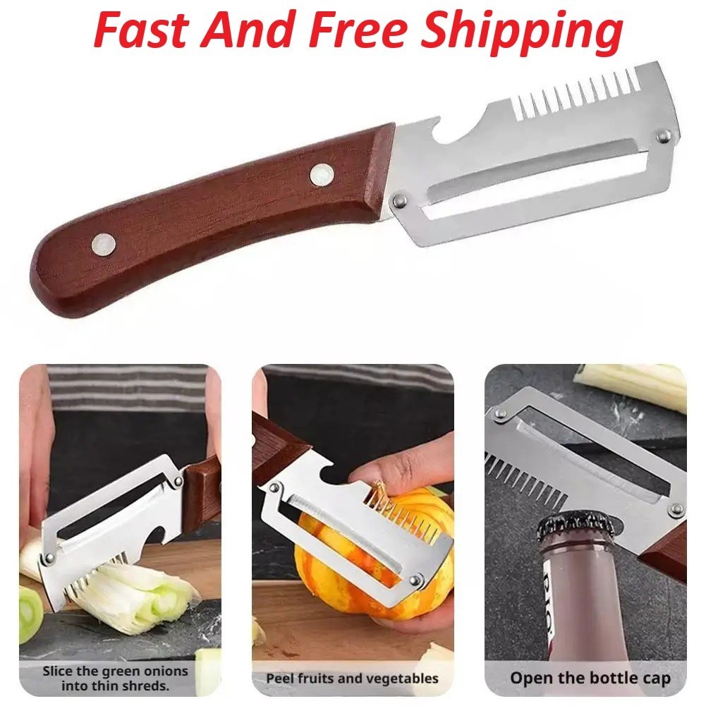 Multi-Functional 3-in-1 Vegetable Peeler – Stainless Steel Kitchen Tool.. gallery