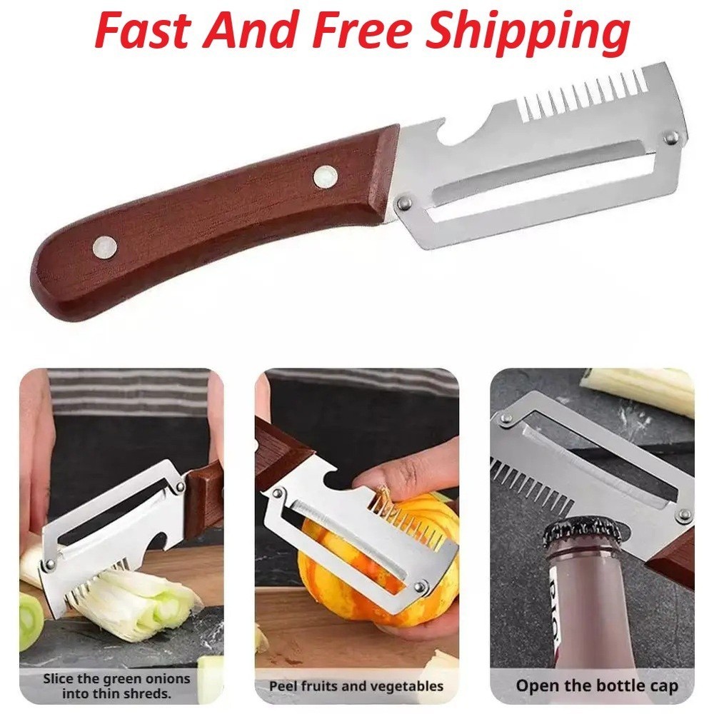 Multi-Functional 3-in-1 Vegetable Peeler – Stainless Steel Kitchen Tool..