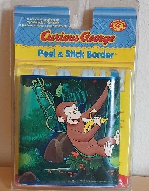 Curious George Peel & Stick Wallpaper Border 5in x 15ft RMK1036BCS gallery