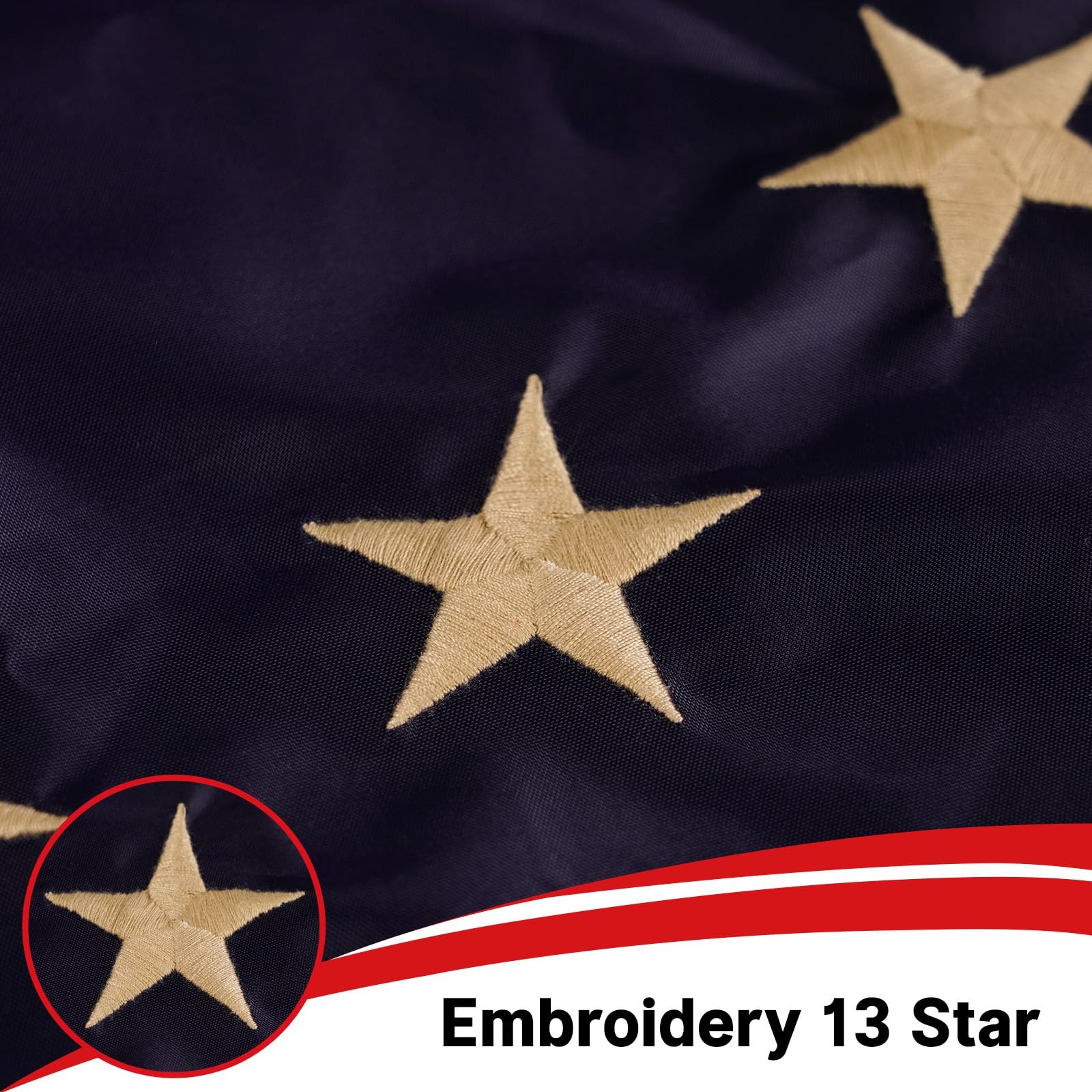 Tea Stained Betsy Ross Flag 3x5 Feet Embroidery 13 Star Colonial American Fla... gallery