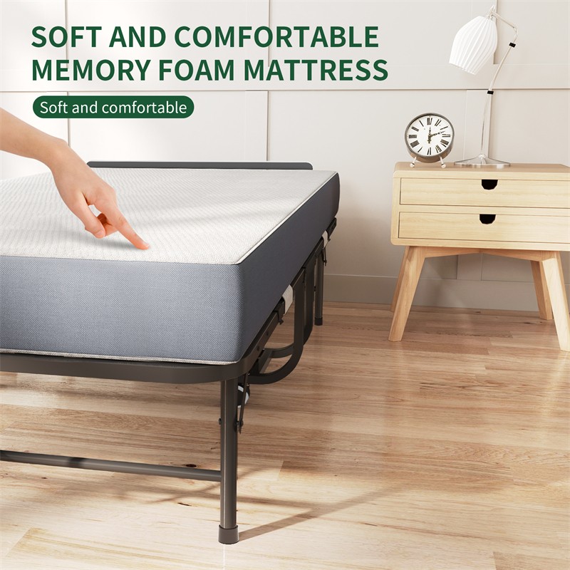 75*46 in Folding Bed with 5" Memory Foam Mattress Guest Bed Portable Rollaway gallery