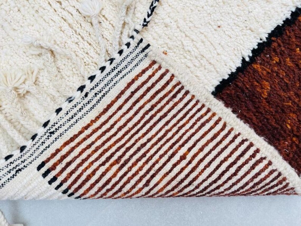 Moroccan rug Hand knotted - Beni ourain rug - Wool berber rug - Custom rug - gallery