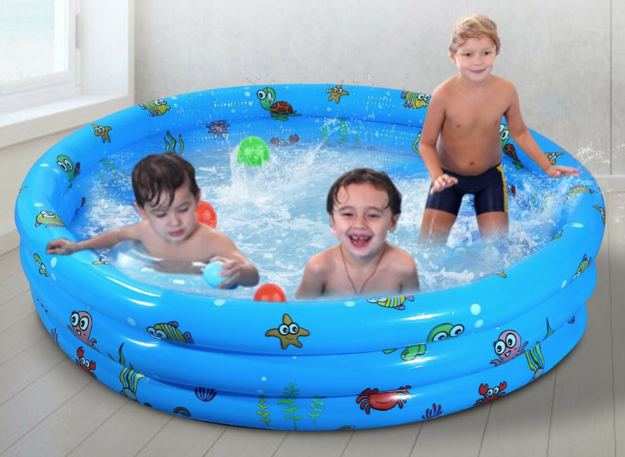 Summer Inflatable Kids Swimming Pool Swim Center Water Fun Play 13" x 51" gallery